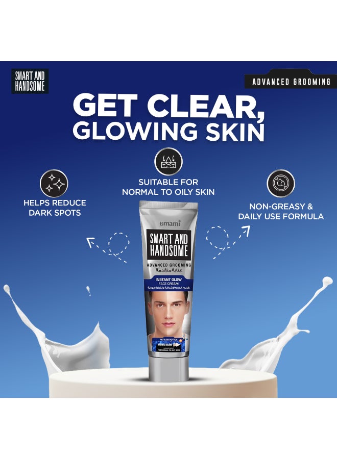 emami Men Instant Glow Face Cream | With Actifair Peptide | Instantly Brightens, Controls Oil & Delivers Shine Free Radiance | Fast-Absorbing Formula | For Normal to Oily Skin - Image 3